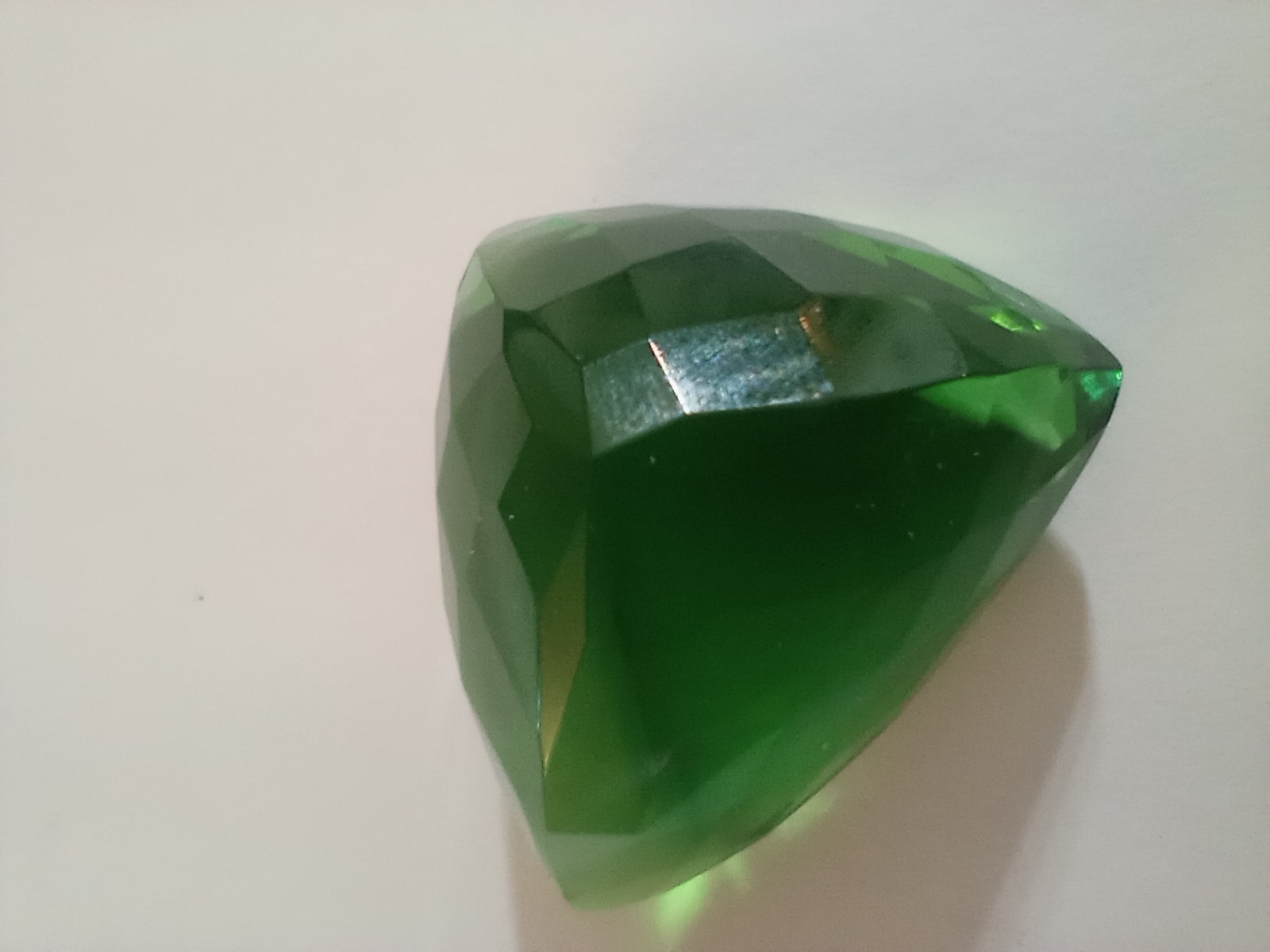 Large Faceted Green Gemstone Loose Stone